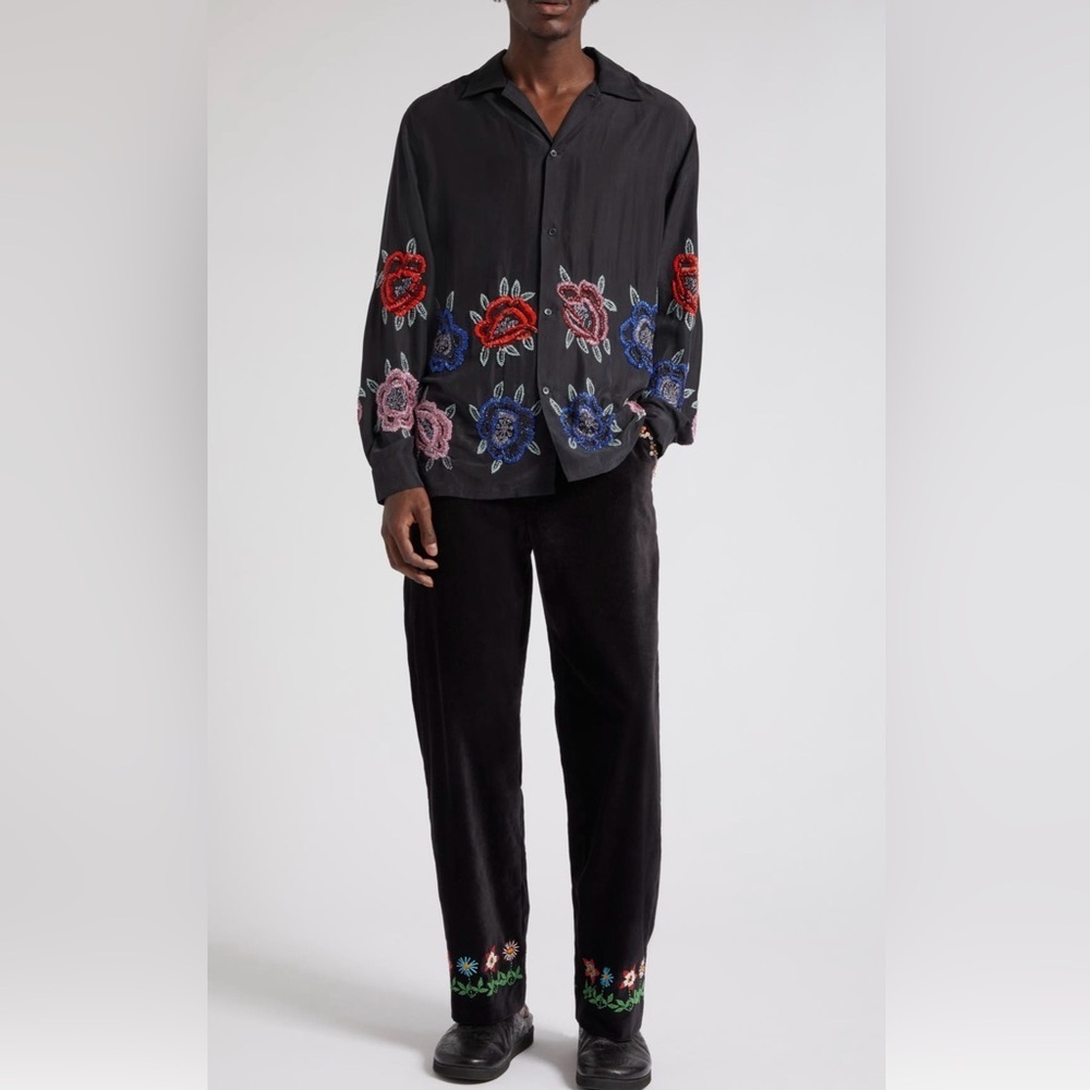 Beaded Garden Vine Trousers